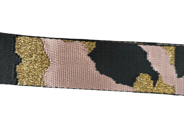 Sangle - motif léopard rose pâle 