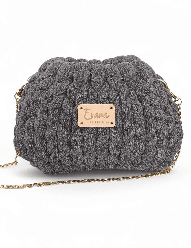 Nua - petite bourse - logo en cuir